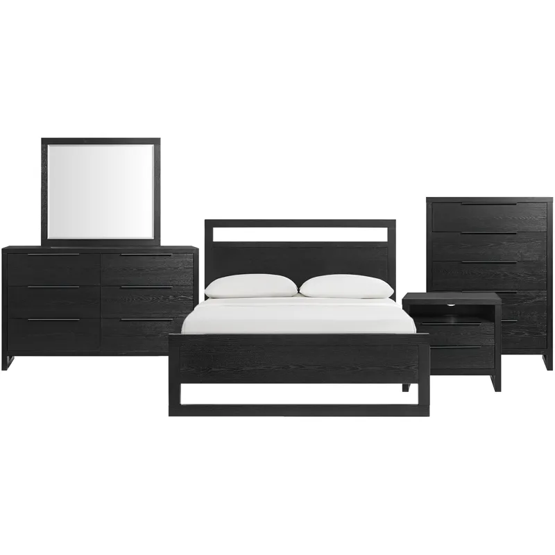 Island Black 5PC Queen Set