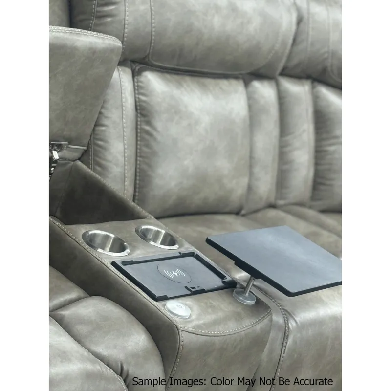 Phantom Leather Gel Grey Sectional 7PC Set- 3PP