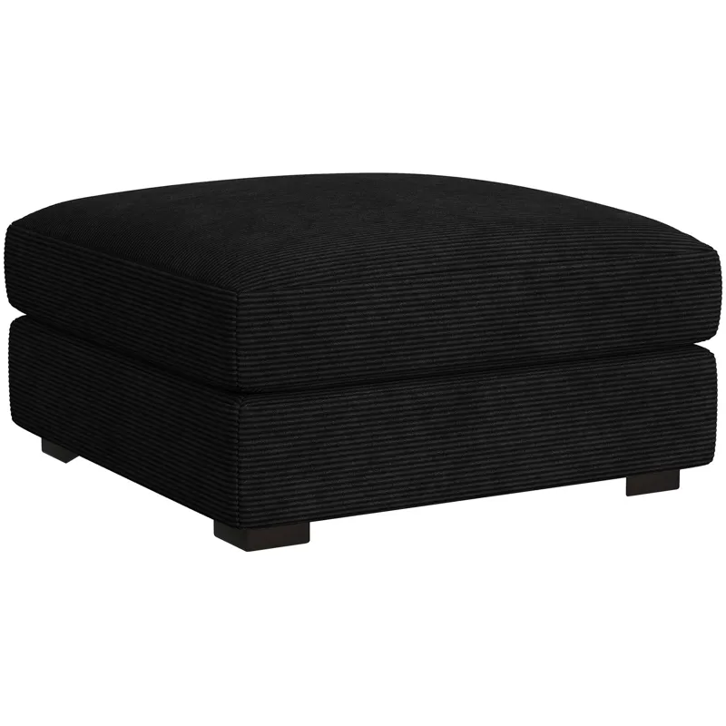 Arizona Steno Black Sectional 6PC Set & Ottoman