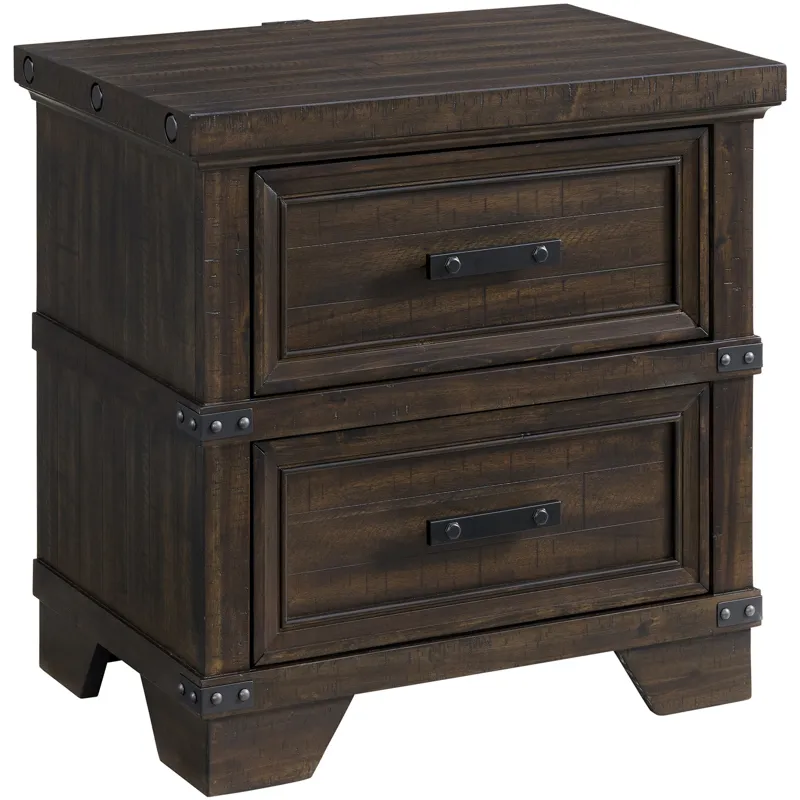 Colorado City Charcoal 4PC Set w/Queen Bed & NS