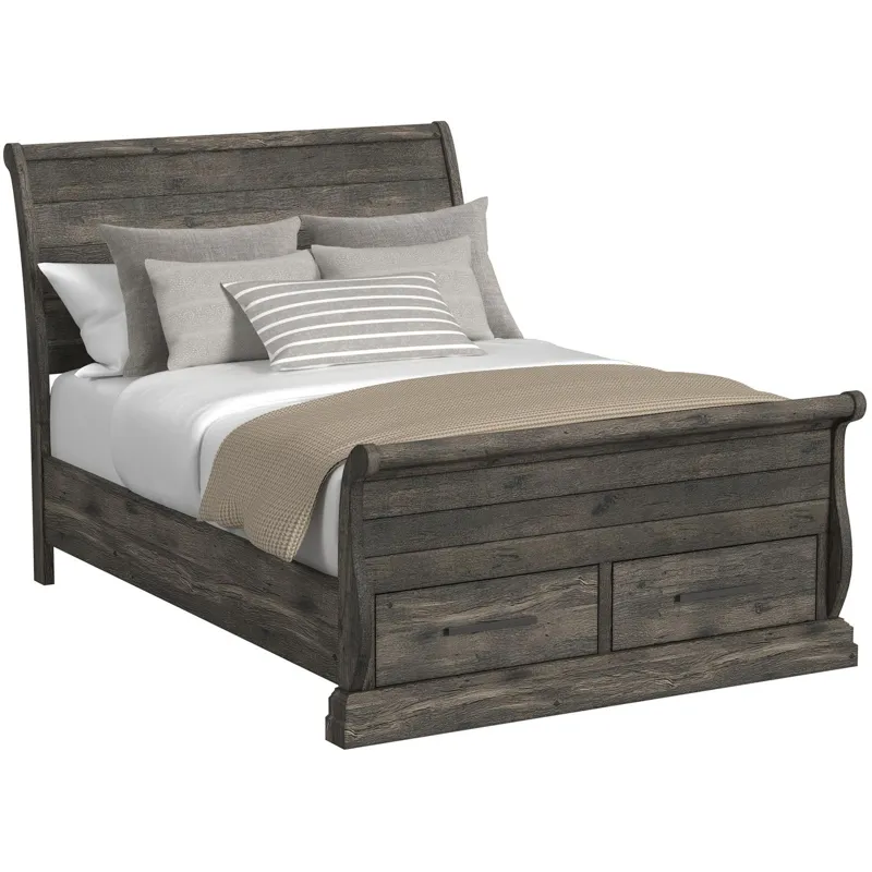 Park Ridge Charcoal 5PC Set w/Queen Sleigh Storage Bed
