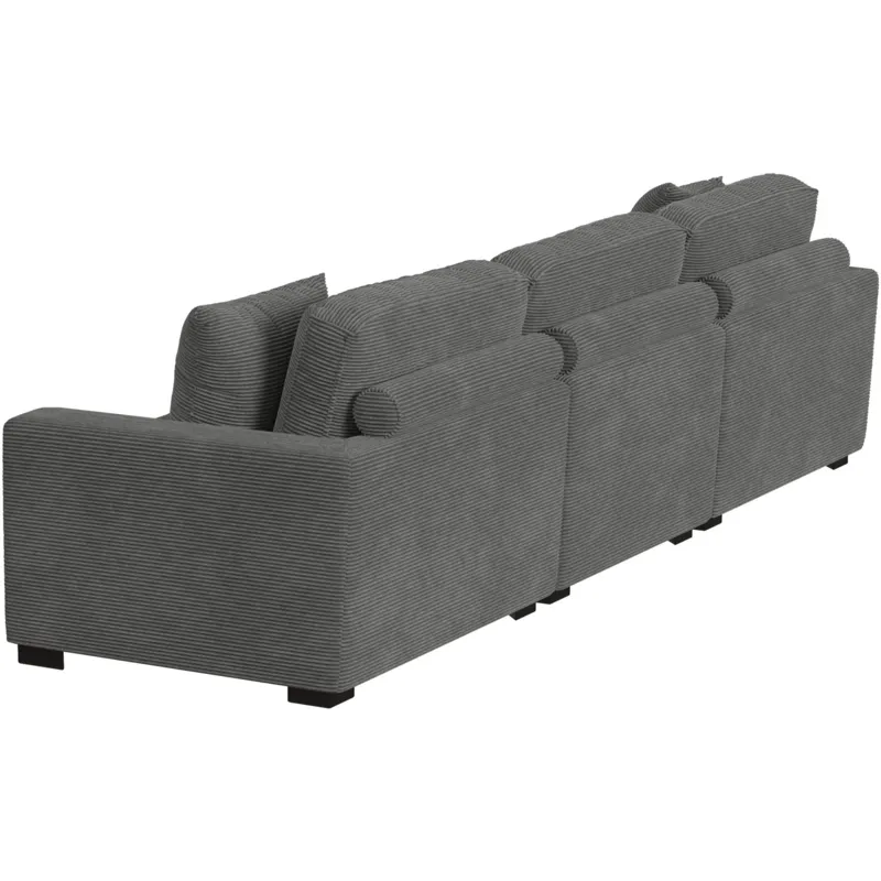 Arizona Steno Charcoal 3PC Sectional Set