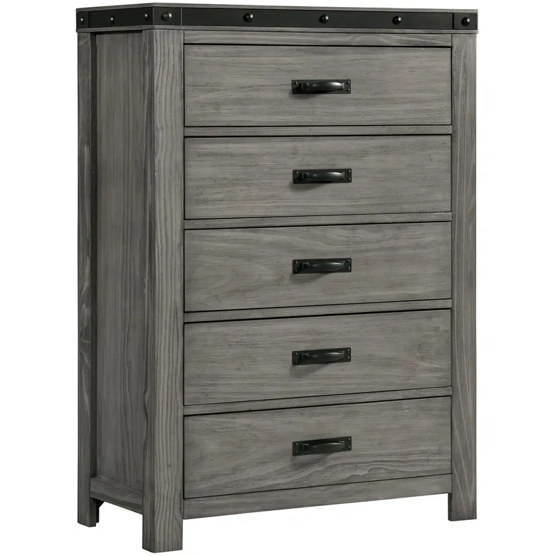 Wade Grey 5PC Queen Set