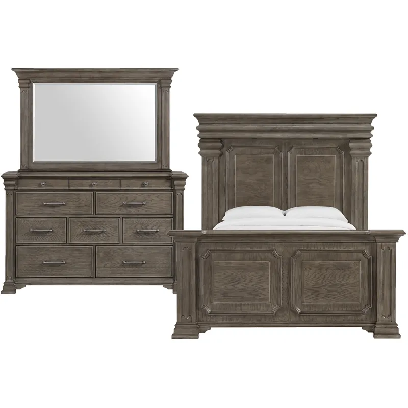 Kings Court Grey 3PC Set w/Queen Bed