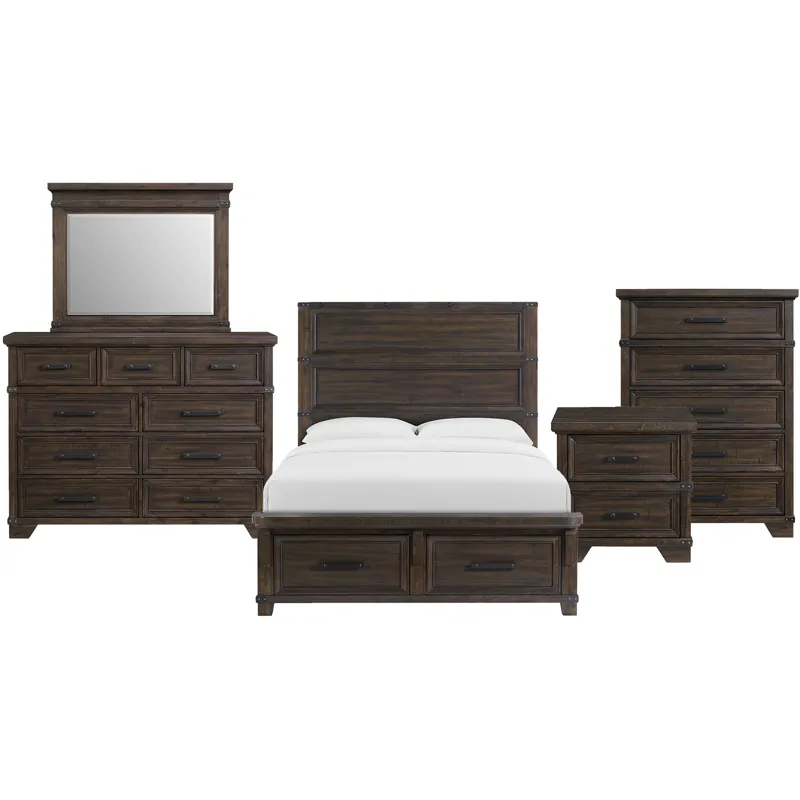 Colorado City Charcoal 5PC Set w/Queen Bed