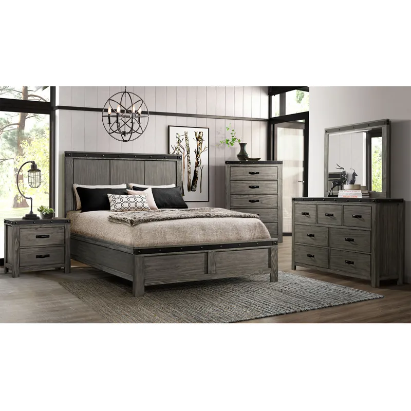 Wade Grey 3PC Queen Set