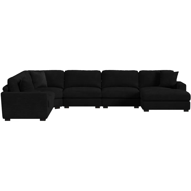 Arizona Steno Black Sectional 6PC Set