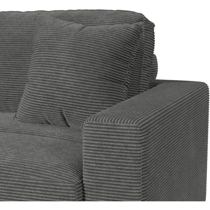 Arizona Steno Charcoal 5PC Sectional Set