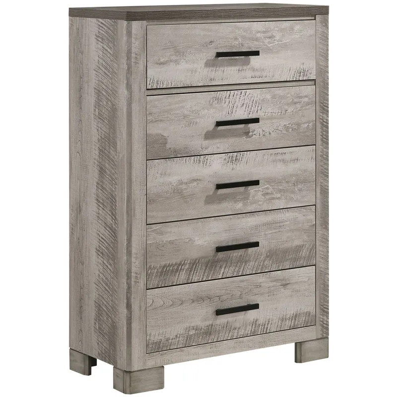 Millers Cove Grey 4PC Set w/ Queen Bed and CH