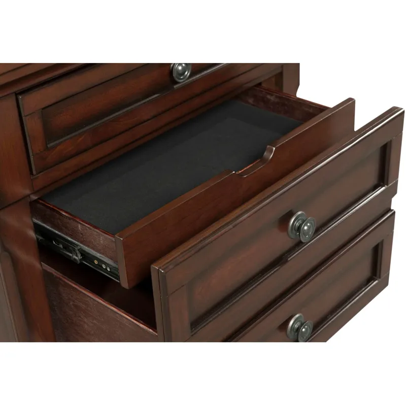 Kingston Cherry Brown 5PC Set w/Queen Storage FB Bed