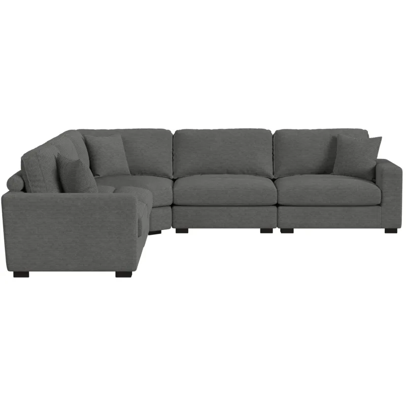 Arizona Steno Charcoal 5PC Sectional Set