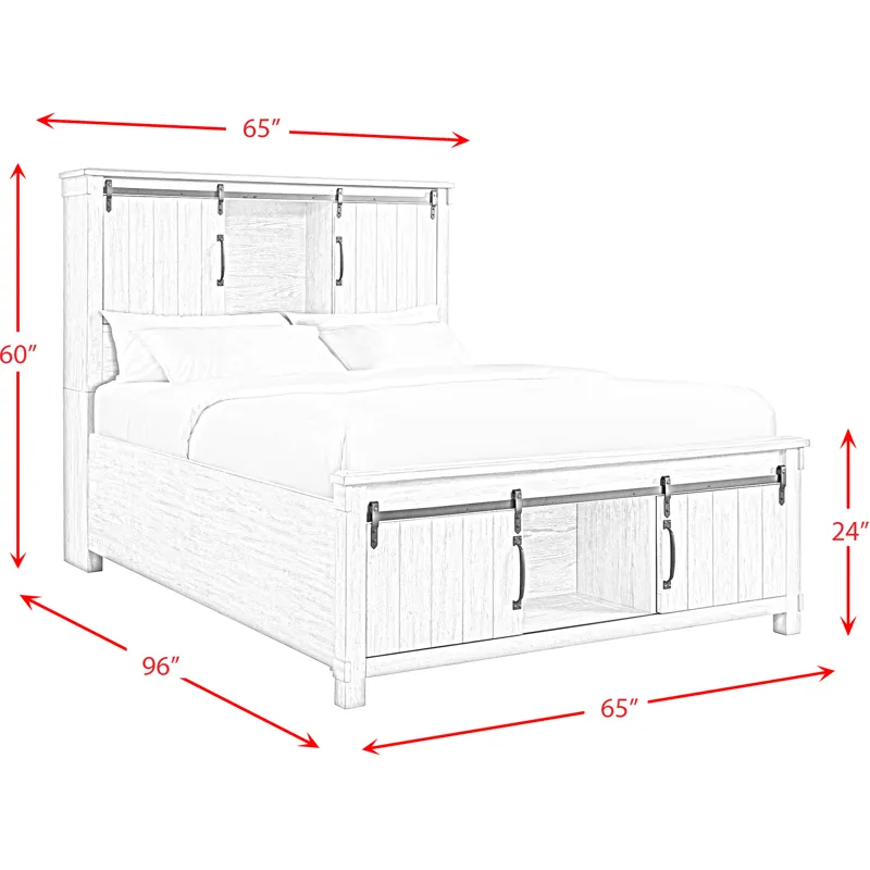Scott Dark 4PC Set w/Queen Storage Bed & CH