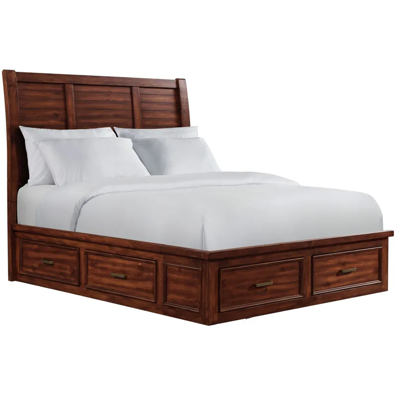 Sullivan Rich Cherry 4PC Set w/Queen Bed & NS