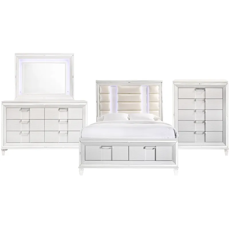 Twenty Nine White 4PC Queen Set w/CH