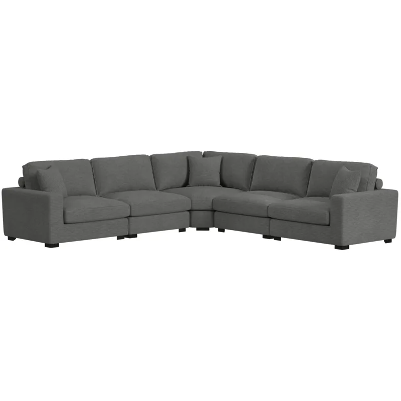 Arizona Steno Charcoal 5PC Sectional Set