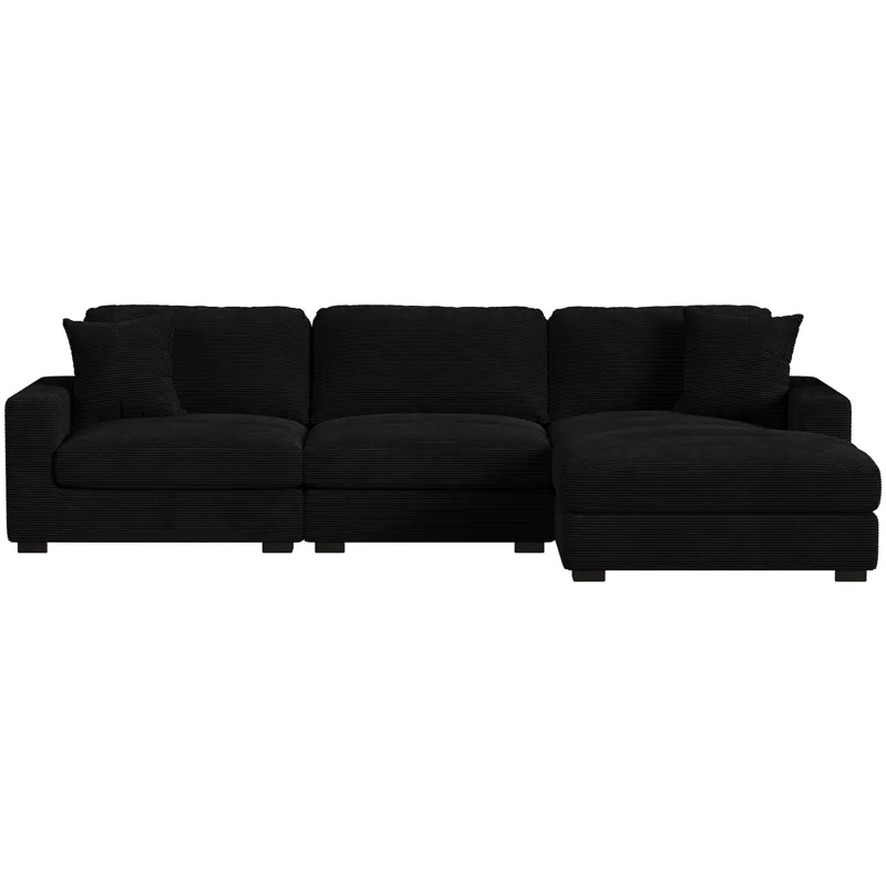 Arizona Steno Black Sectional 3PC Set