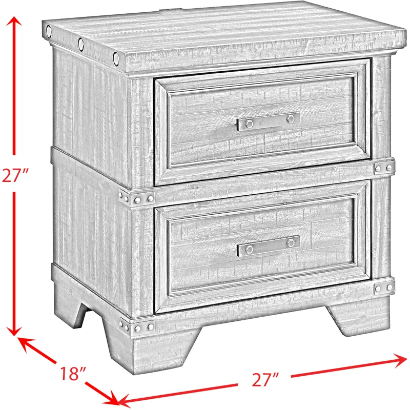 Colorado City Charcoal 4PC Set w/Queen Bed & NS
