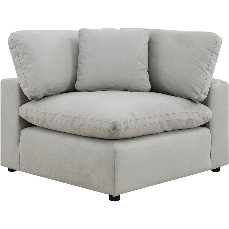 Cloud 9 Flex Dove 4PC Sectional & Ottoman