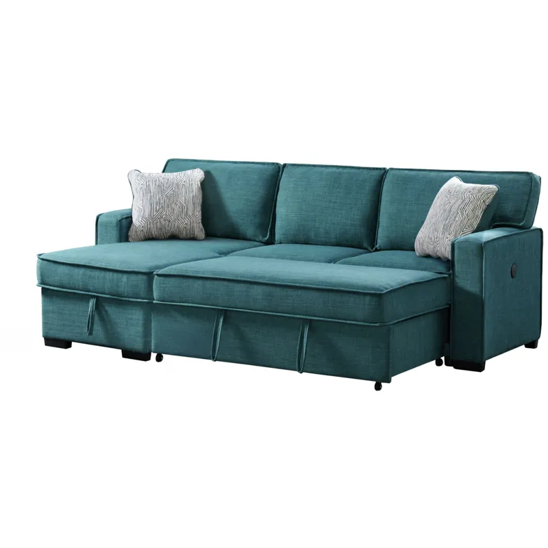 Caracas Palmer Teal 2PC Sectional