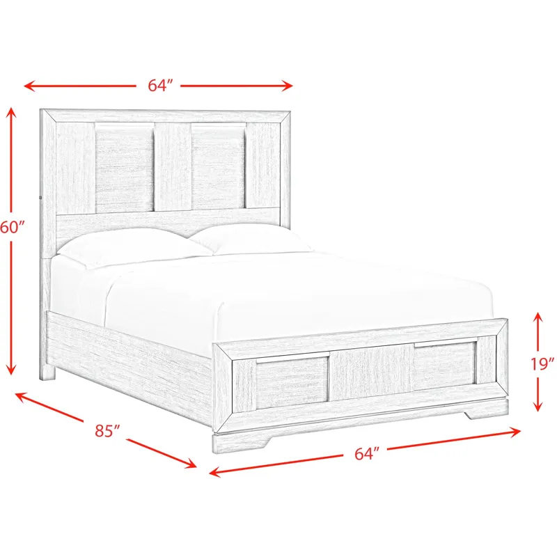 Kelis Grey 4PC Set w/Queen Bed w/ LED Strip & NS