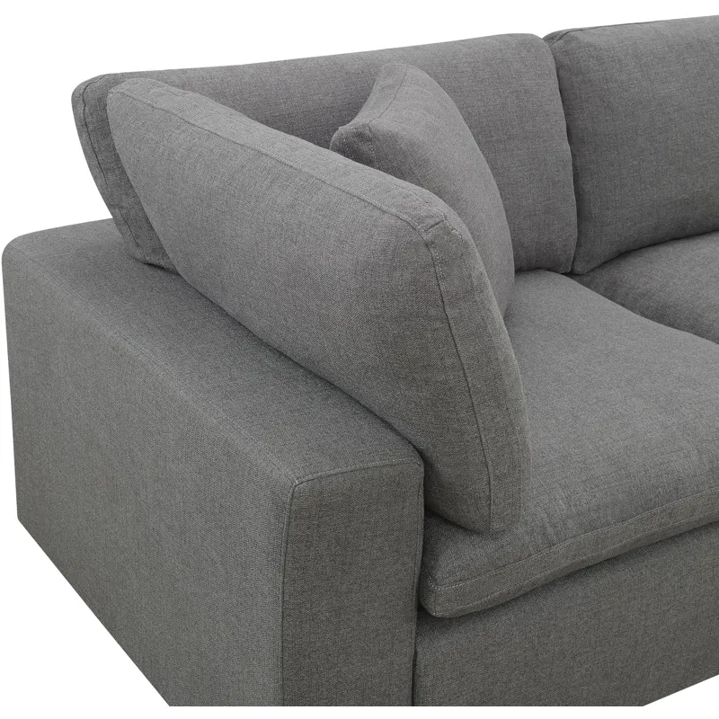 Cloud 9 Garrison Charcoal 4PC Sectional & Ottoman