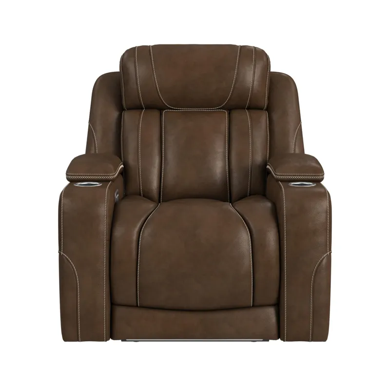 Phantom P3 Recliner with 7 color LED in Leather Gel Umber