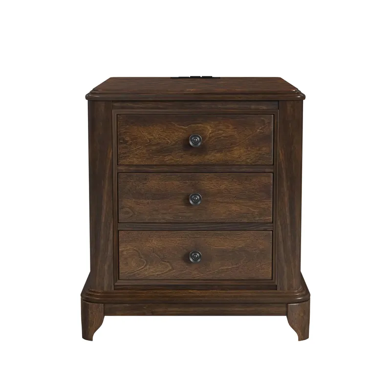 Phillipe 2-Drawer Cabinet with USB in Cherry