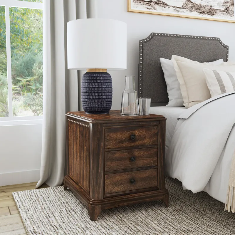 Phillipe 2-Drawer Cabinet with USB in Cherry