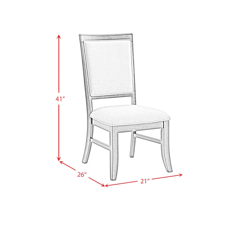 Phillipe Dining Side Chair with Grey Fabric in Cherry (2 Per Carton)