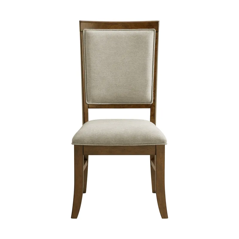 Phillipe Dining Side Chair with Grey Fabric in Cherry (2 Per Carton)
