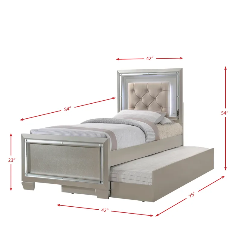 Platinum Youth Twin Platform Bed w/ Trundle