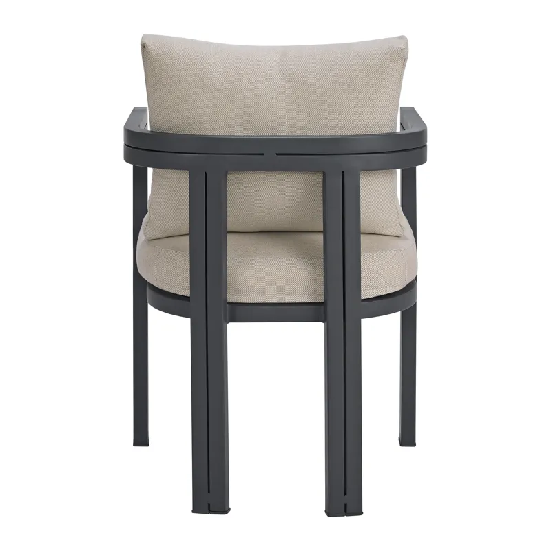 Playa Dining Chair - Dark Grey and Olefin Beige (2 Per Carton)