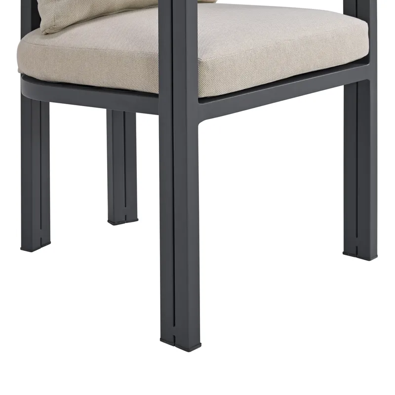 Playa Dining Chair - Dark Grey and Olefin Beige (2 Per Carton)