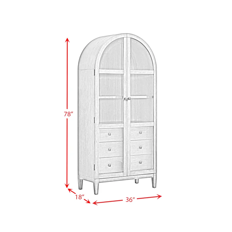 Portico Display Cabinet in Brown Oak