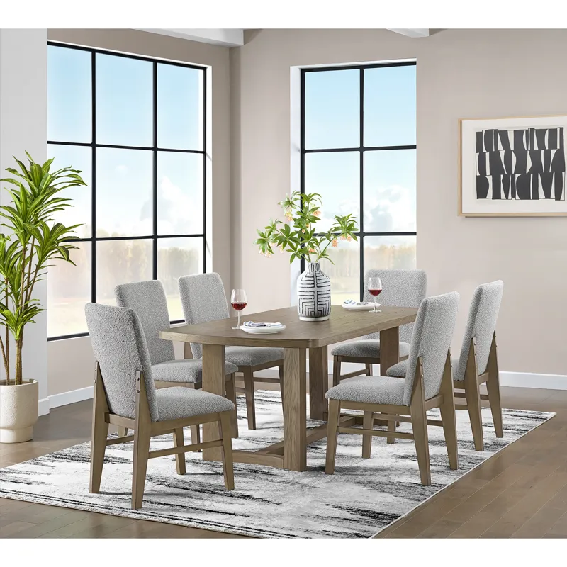 Portland Rectangular Dining Table in Grey
