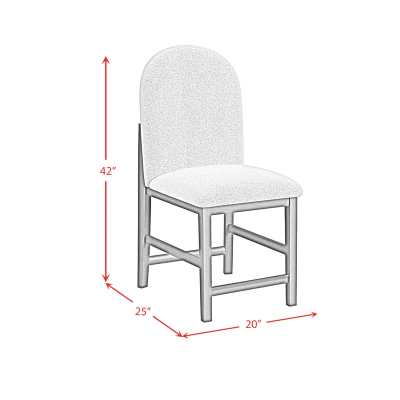 Portland Round Back Counter Stool with Grey Fabric in Black
