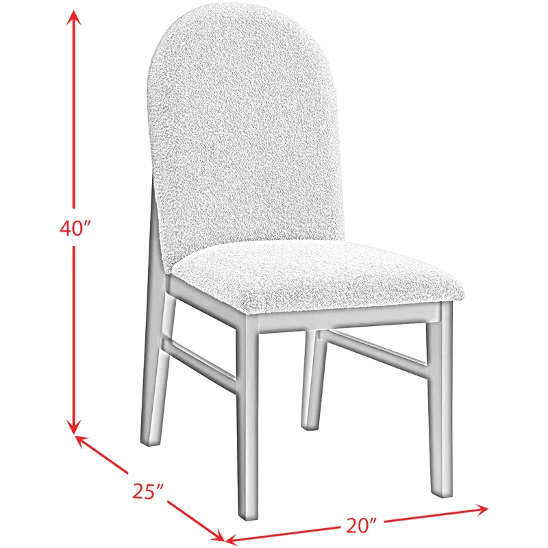 Portland Round Back Side Chair with Grey Fabric (PGY1113-4) in Grey