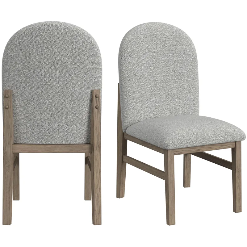 Portland Round Back Side Chair with Grey Fabric (PGY1113-4) in Grey