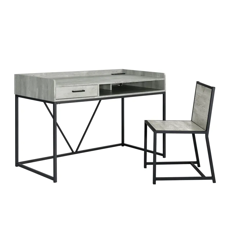 Preston Desk & Chair in Grey