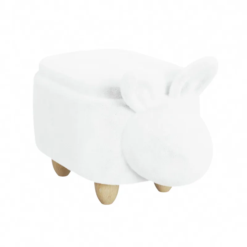 Animal Stools Rabbit Storage Stool in White