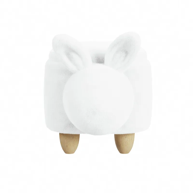 Animal Stools Rabbit Storage Stool in White
