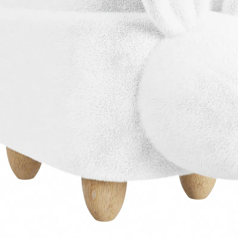 Animal Stools Rabbit Storage Stool in White