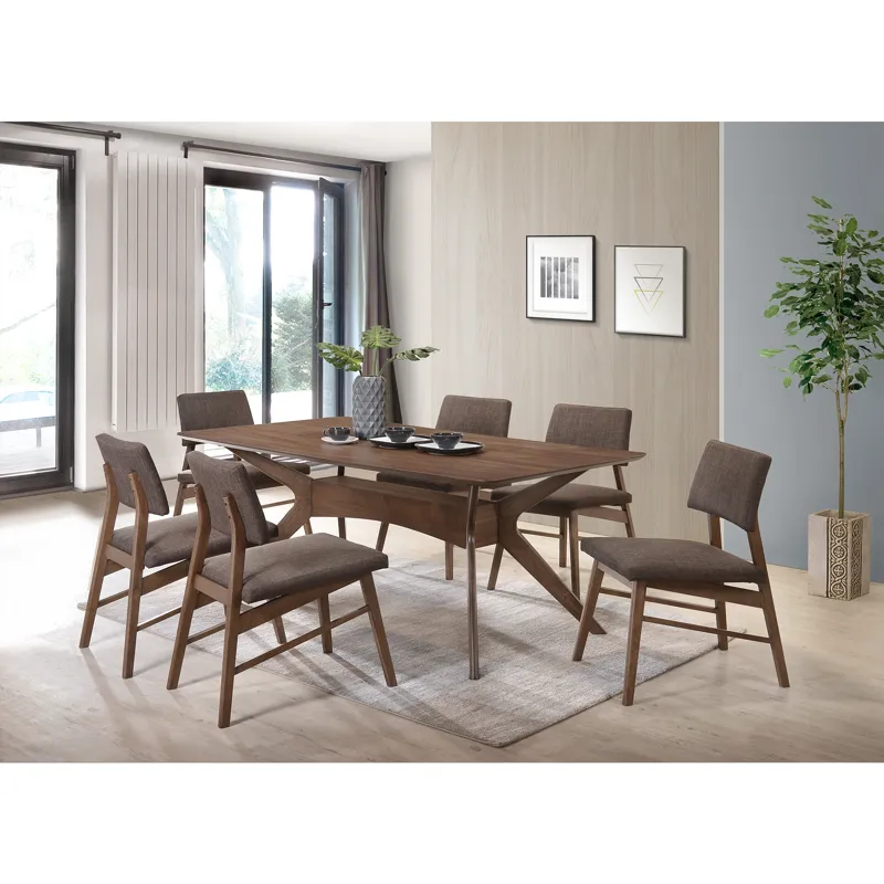 Razor Dining Side Chair Walnut / FG6011-15 Chocolate (2 Per Pack)