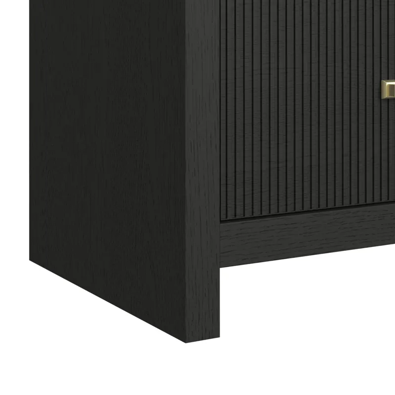 Ridgemont 6-Drawer Dresser in Black with Grain