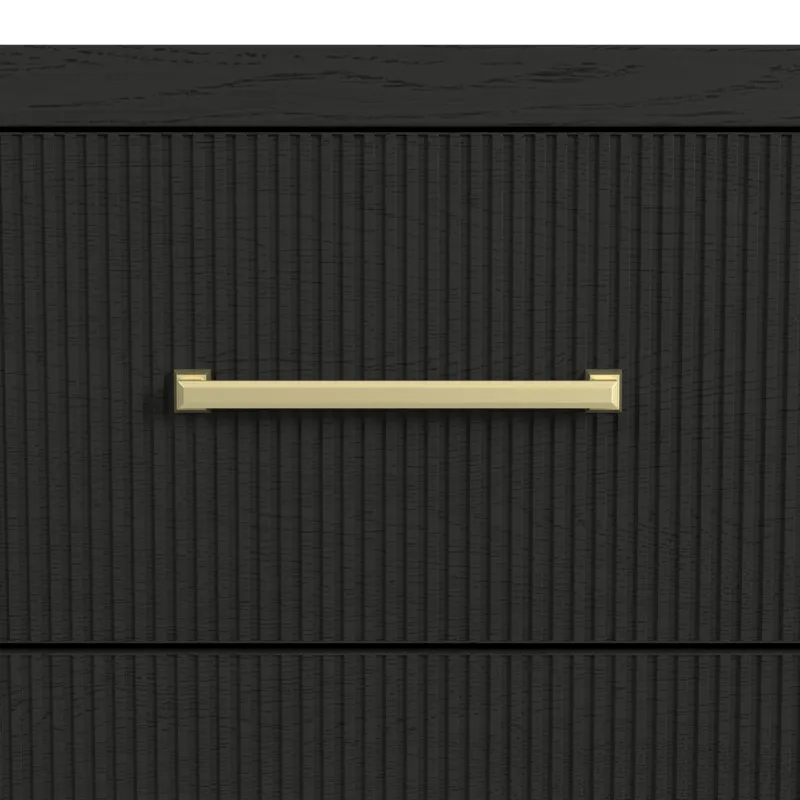 Ridgemont 6-Drawer Dresser in Black with Grain