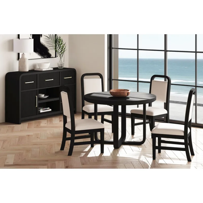 Ridgemont Server in Black with Grain
