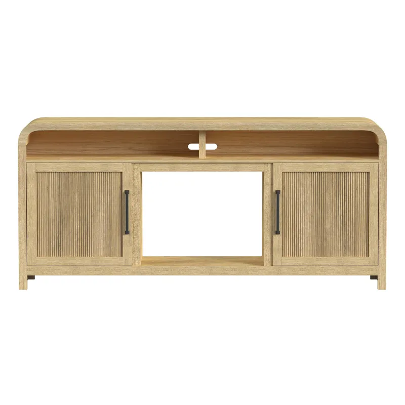 Ridgemont 70\" TV Console without Fireplace Insert in Natural