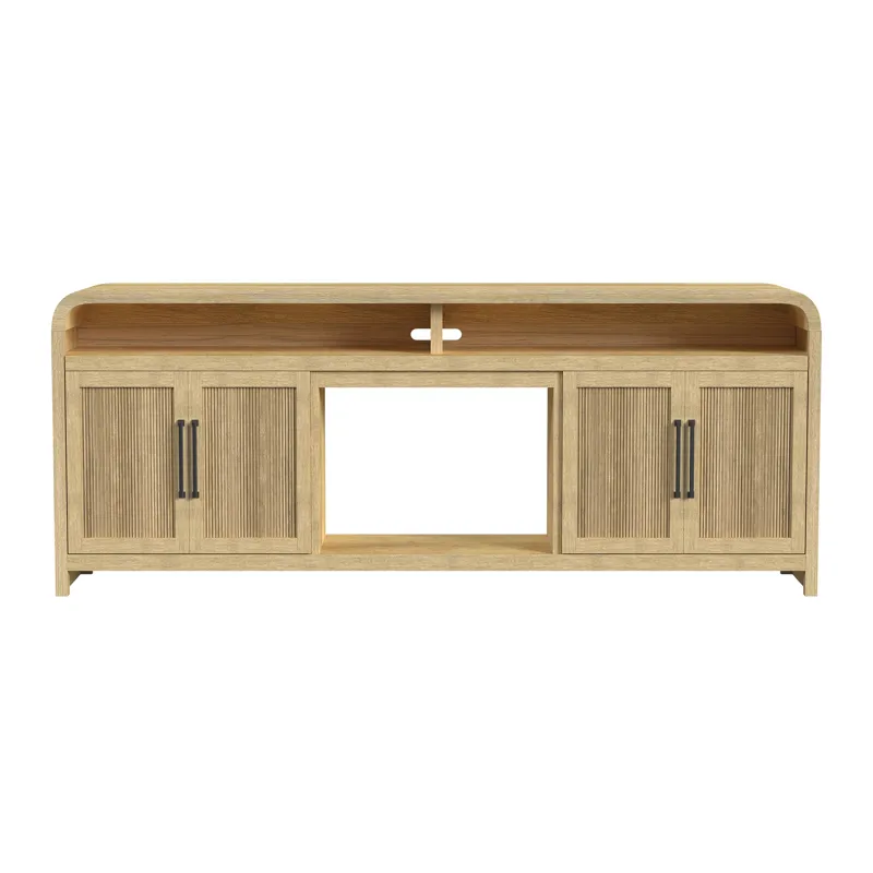 Ridgemont 82\" TV Console without Fireplace Insert in Natural