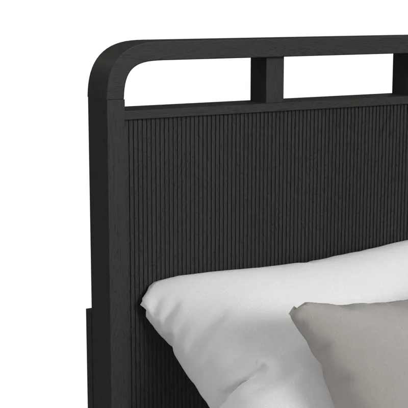 Ridgemont Full Storage Bed in Black with Grain