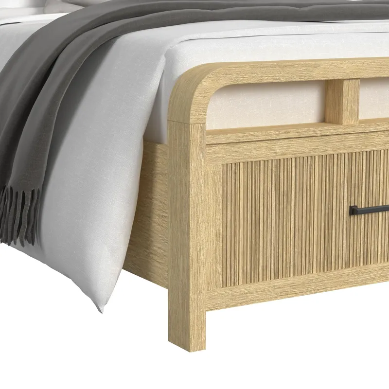Ridgemont Full Storage Bed in Natural